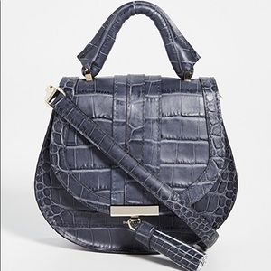 DeMellier Nano Venice Bag in Grey Croc NWT